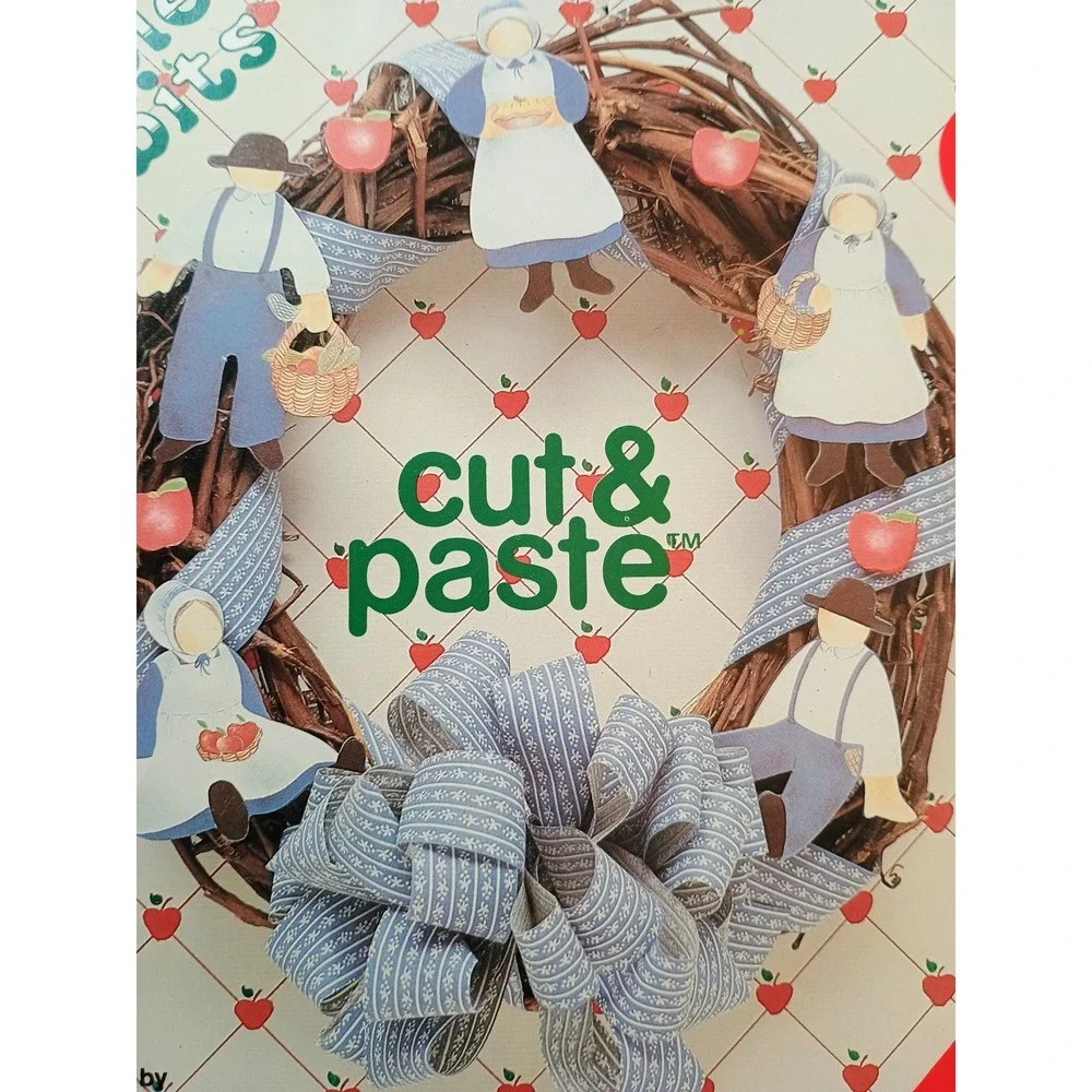 Plaid Apple Bits‎ Wood Cut Outs Paste Patterns Craft Kit No 59204 Amish Country